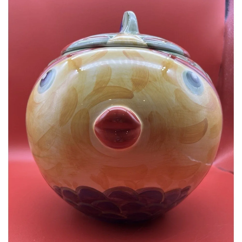 RARE Vintage Under The Sea Fish Cookie Jar by Tabletops Lifestyles Hand Painted